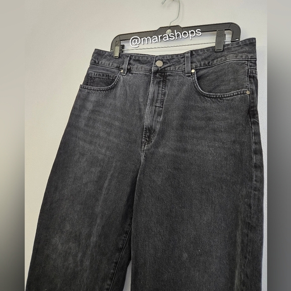 Goldsign Idris High-rise Wide-leg Jeans Black - Picture 4 of 8